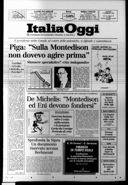 Italia oggi : quotidiano di economia finanza e politica